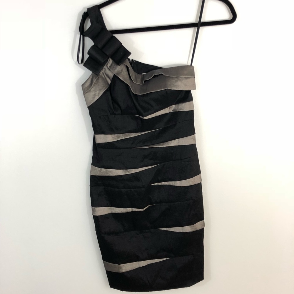 Cache Formal One Shoulder Fitted Dress